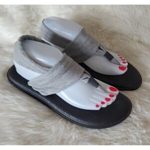 Sanuk Yoga Sling Thong Sandals Gray Women's Size 9